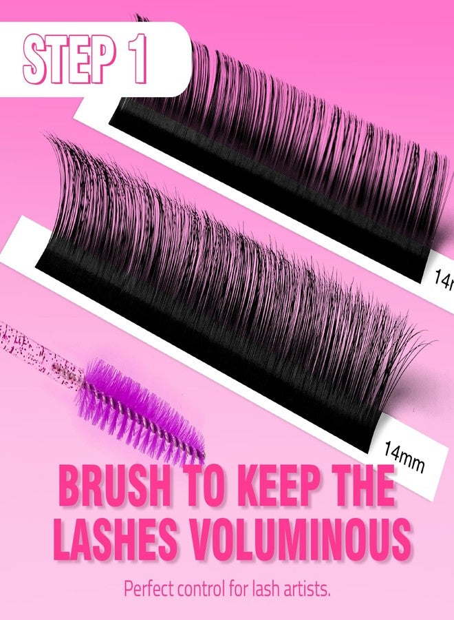 TDANCE Shimmy-Free Lash Extension Self Fanning Eyelash Extension True Matte Black Ultra Lightweight Volume Lash Extensions for Professional Salon Use(0.03-C,13-20mm) - Image 2